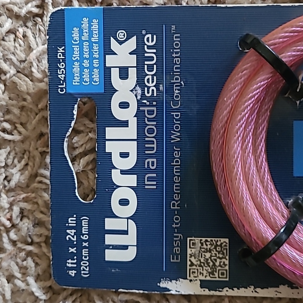 Pink Cable Lock - Picture 2 of 3